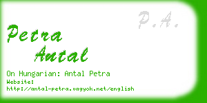 petra antal business card